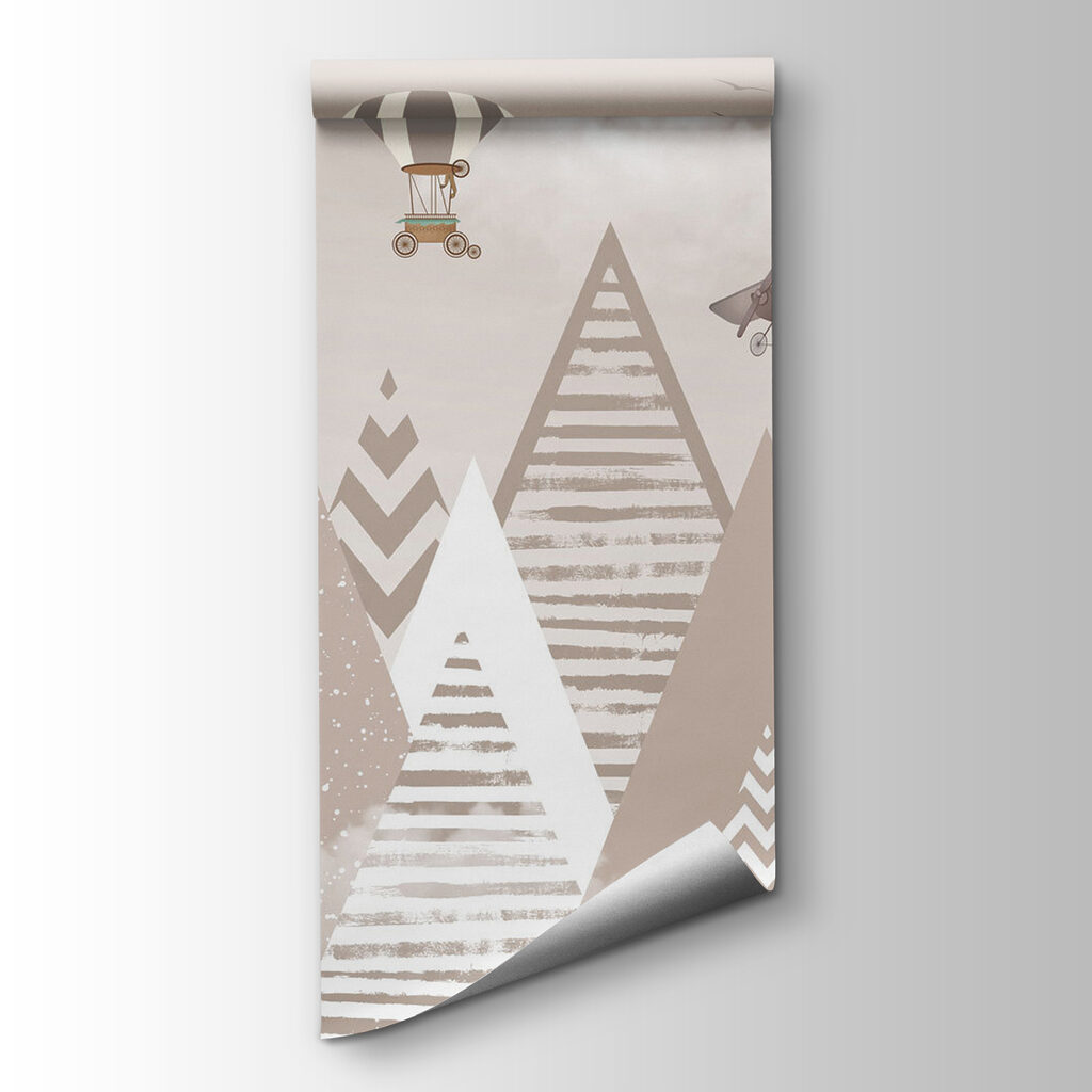 Balloons over striped mountains — product view