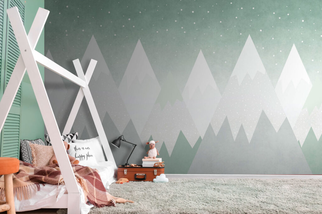 White peaks under stars — interior 1