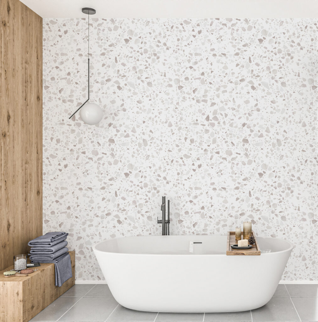 Fine grey speckles — interior 8