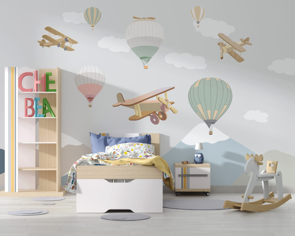 Flights over pastel mountains — interior 4