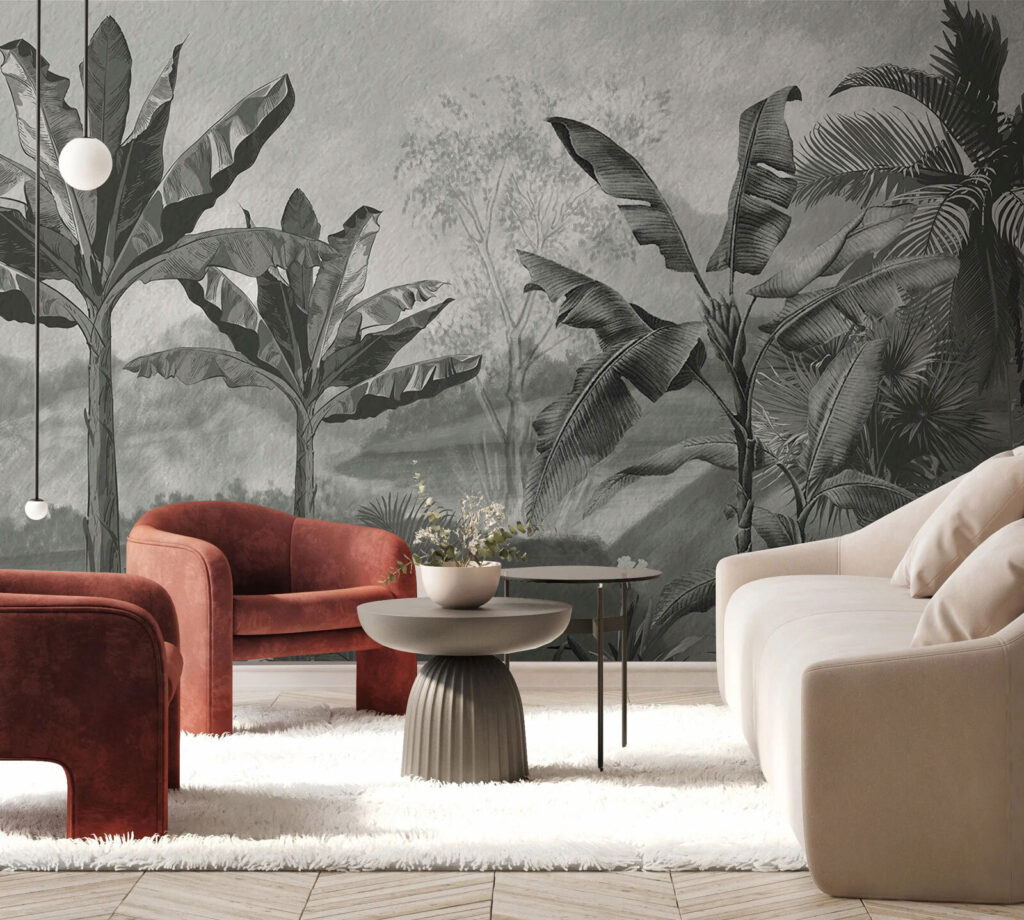Tropical Monochrome Garden — interior 2