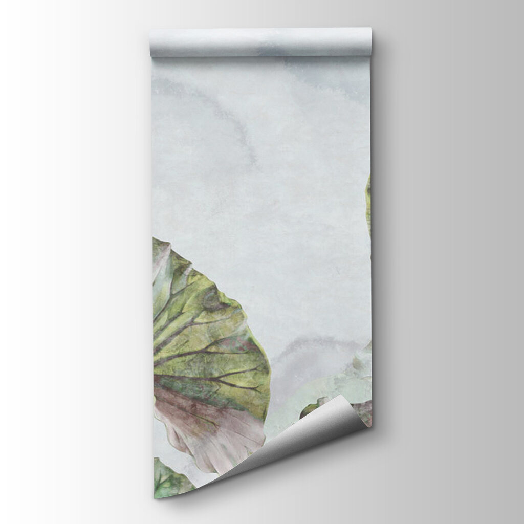 Flamingo among lotus leaves — product view