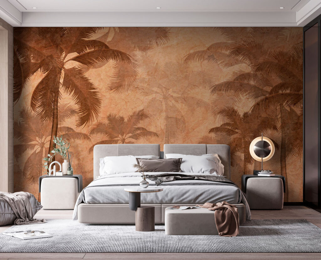 Palms in weathered terracotta — interior 2