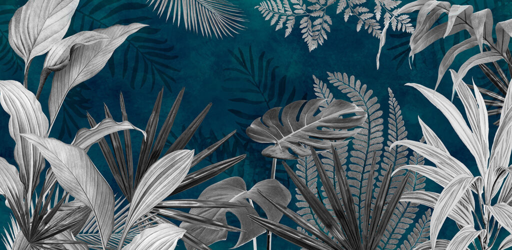 White leaves on petrol — full design
