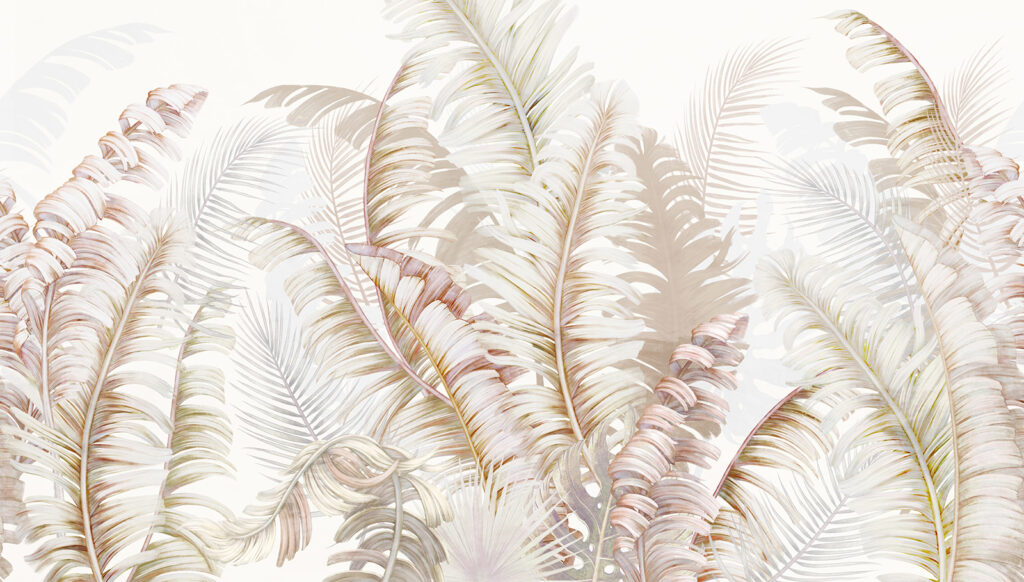 Fine palm fronds — full design