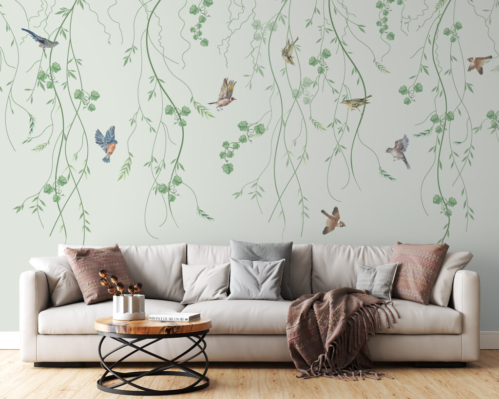 Birdsong Vines in an interior