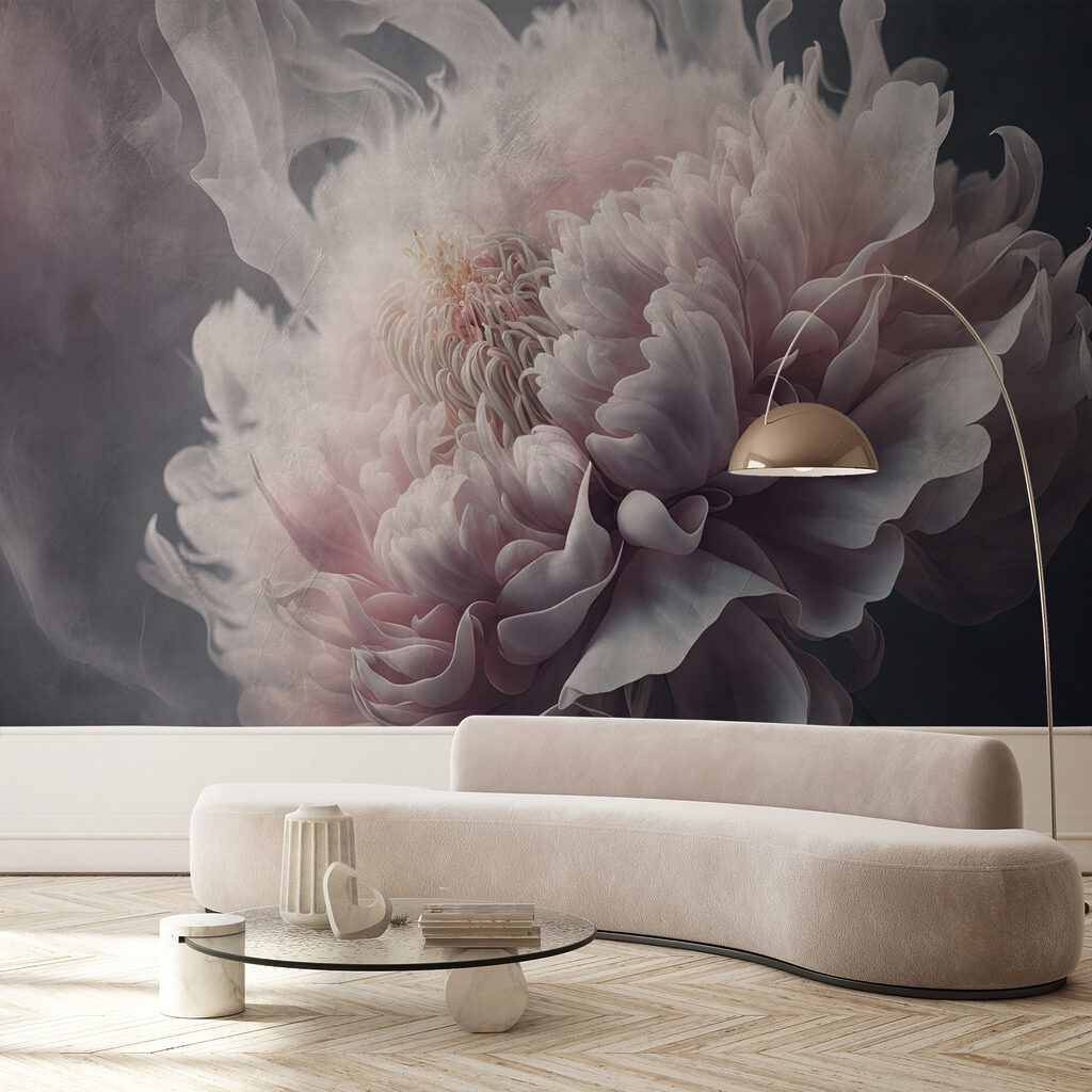 Peony fading into smoke — interior 6