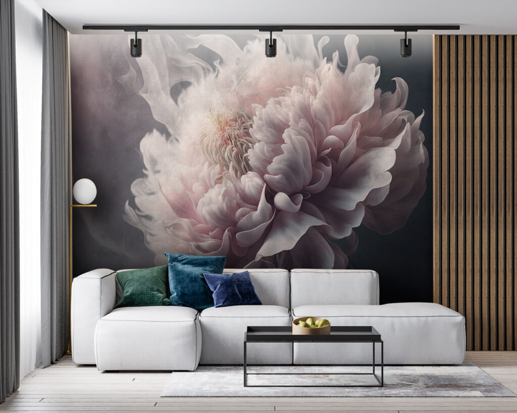 Peony fading into smoke — interior 3
