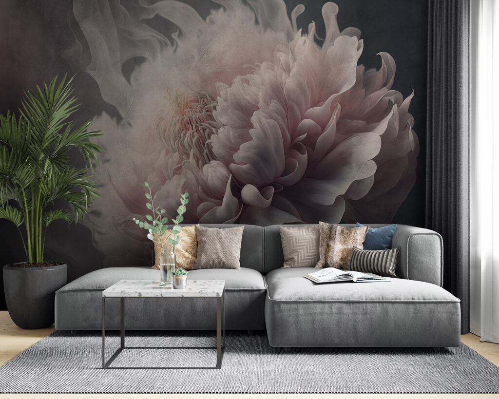 Peony fading into smoke — interior 4