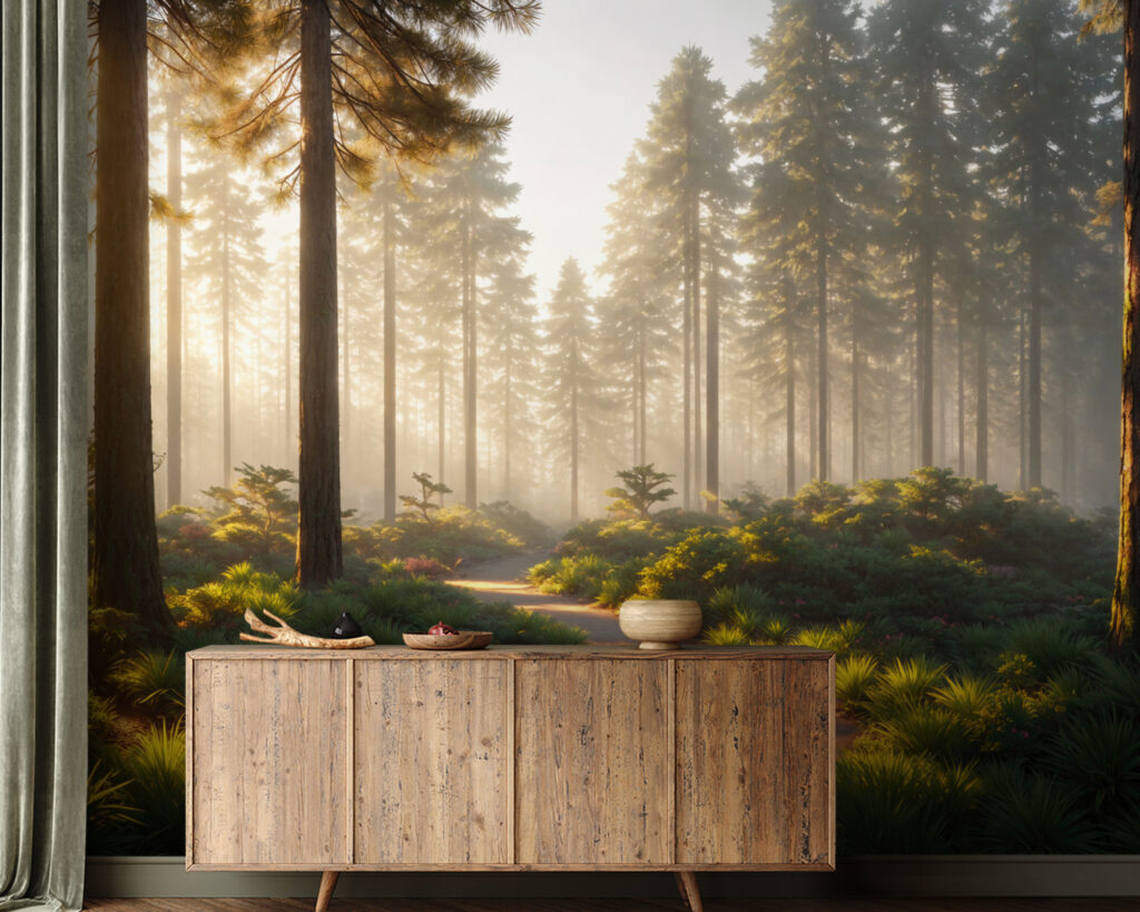 Sunbeams in the forest — interior 1