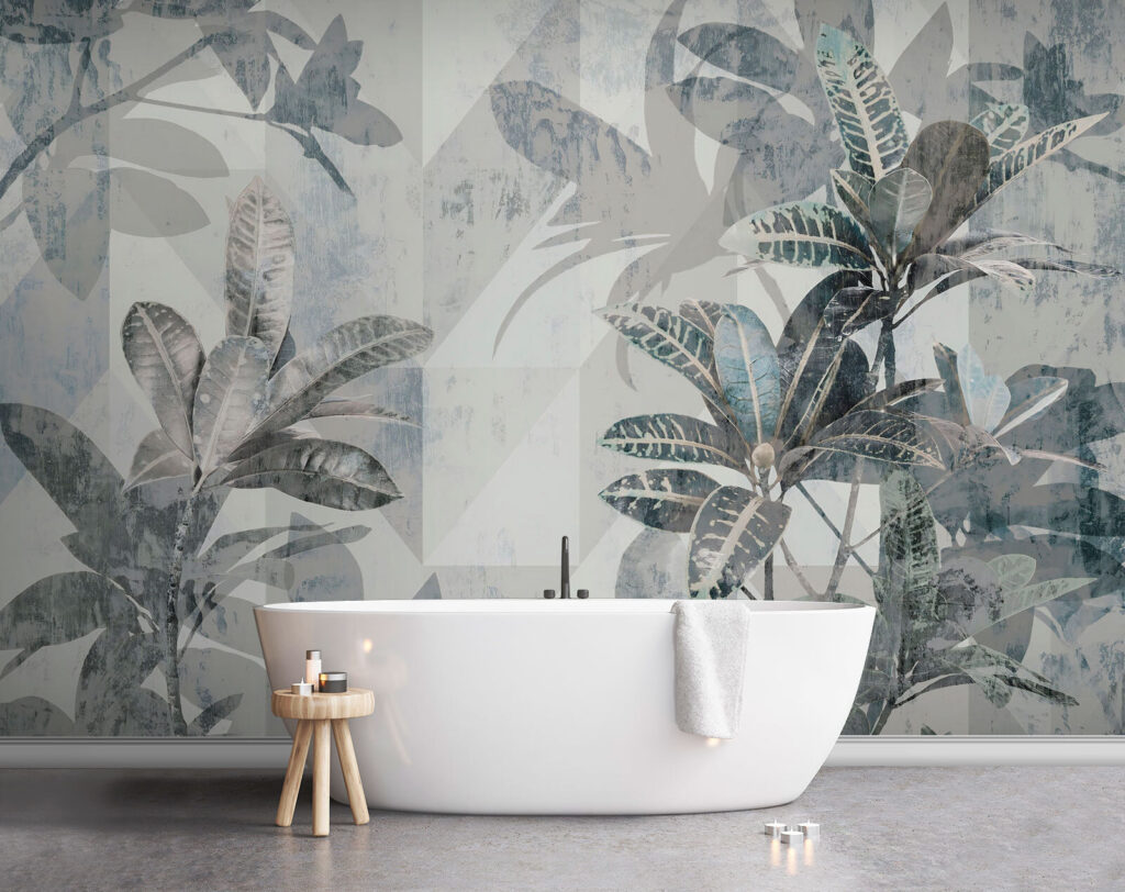 Leaves over grey triangles — interior 1