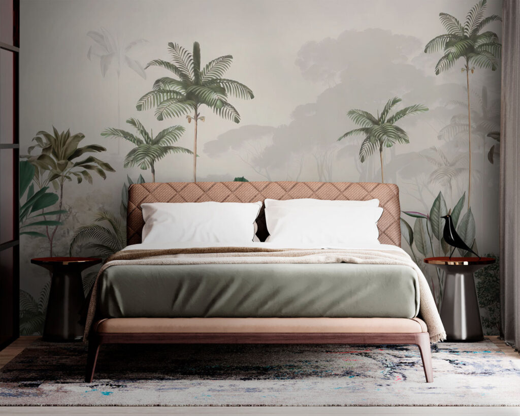 Palms before fading hills — interior 2