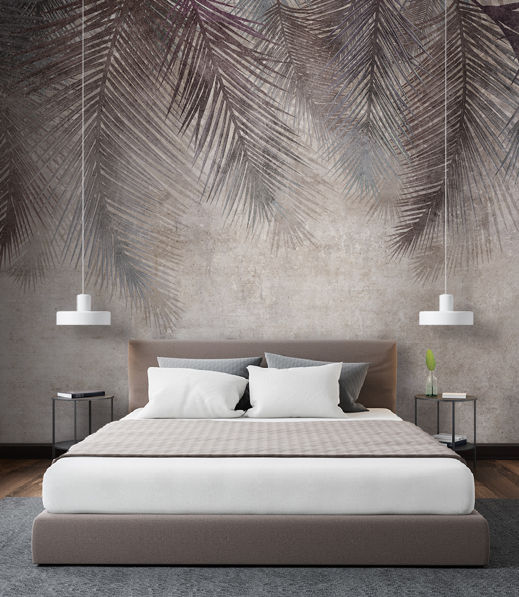 Dark palm fronds — interior 1