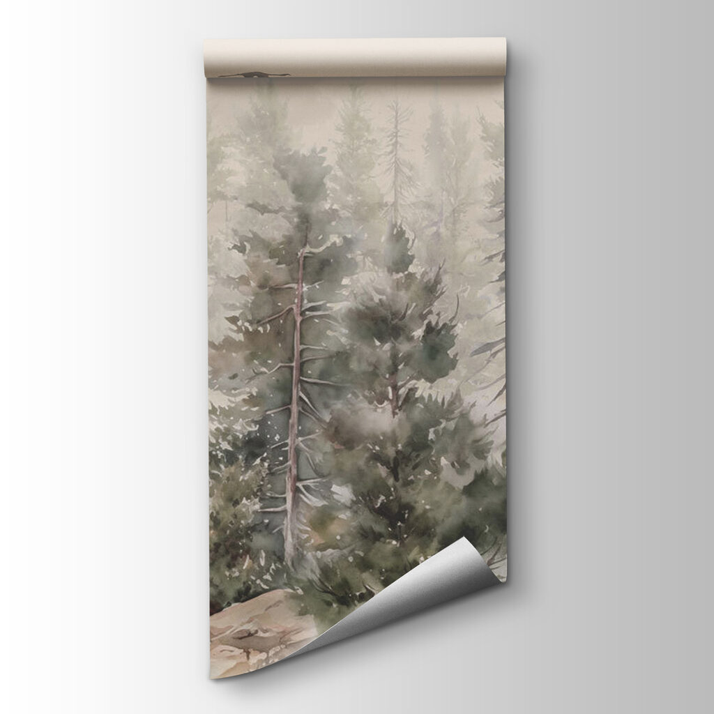 Pines in sandy mist — product view