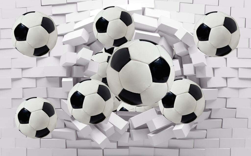 Footballs through brick — full design