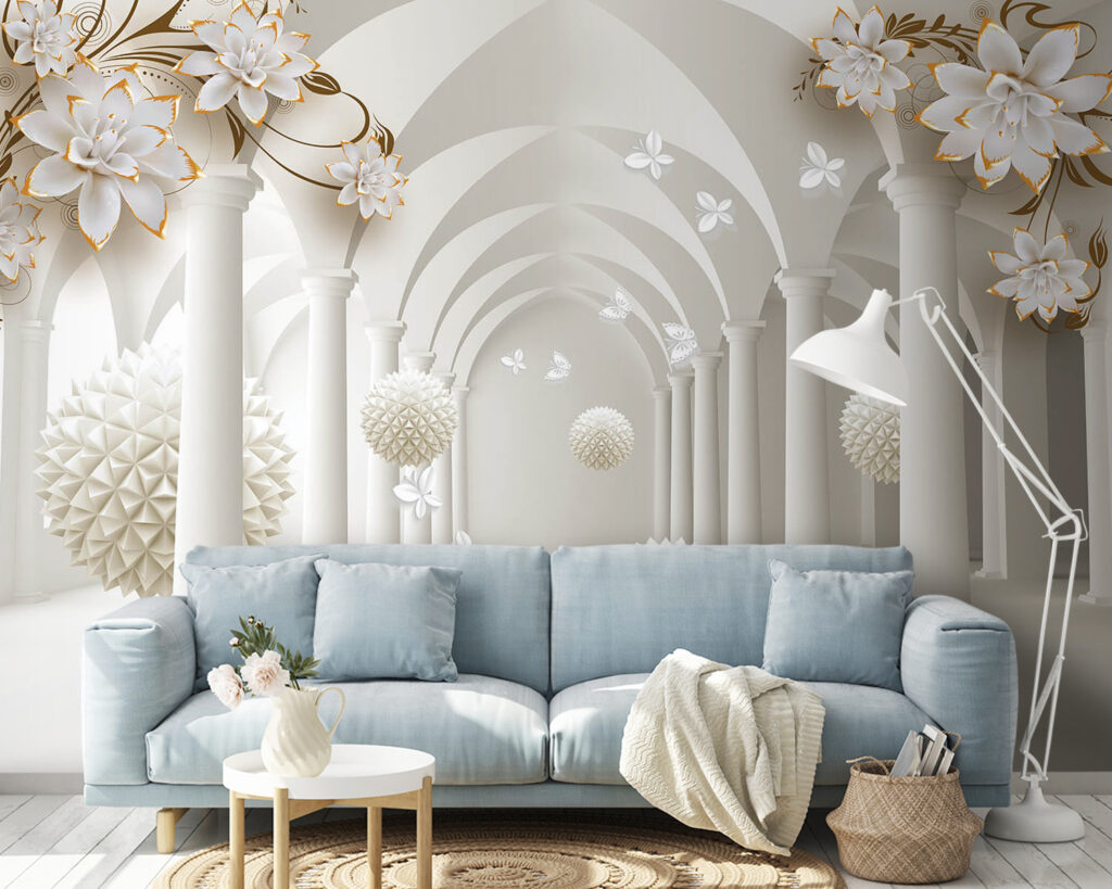 White orbs under arches — interior 3