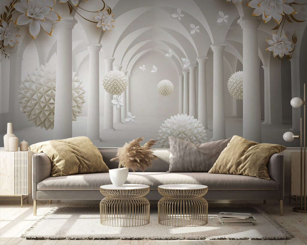White orbs under arches — interior 5