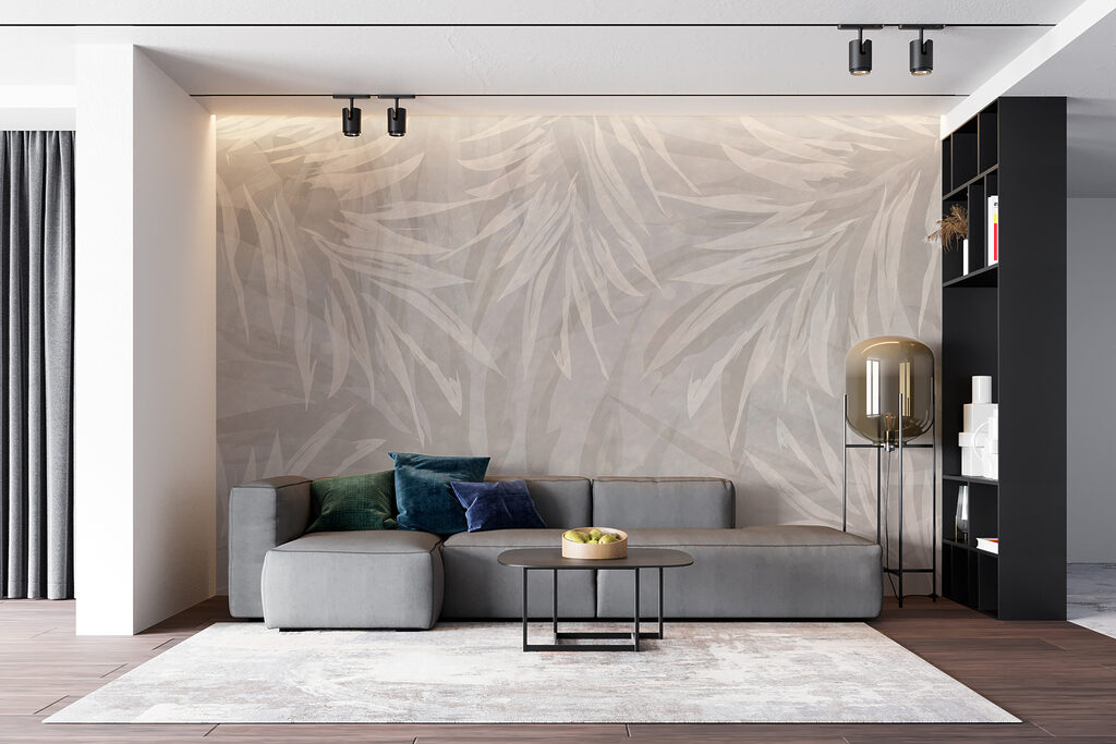 Pale leaves in layers — interior 8