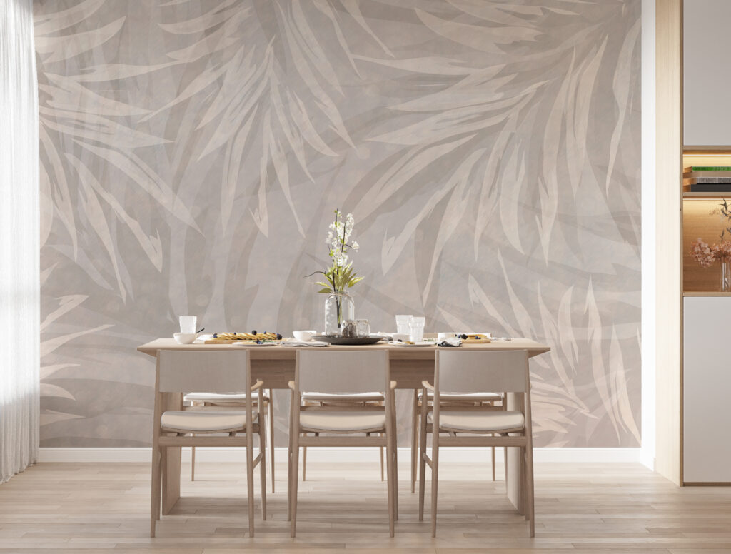 Pale leaves in layers — interior 6