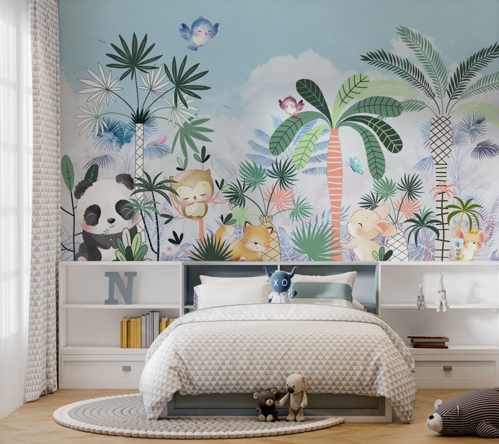 Jungle animals among palms — interior 4