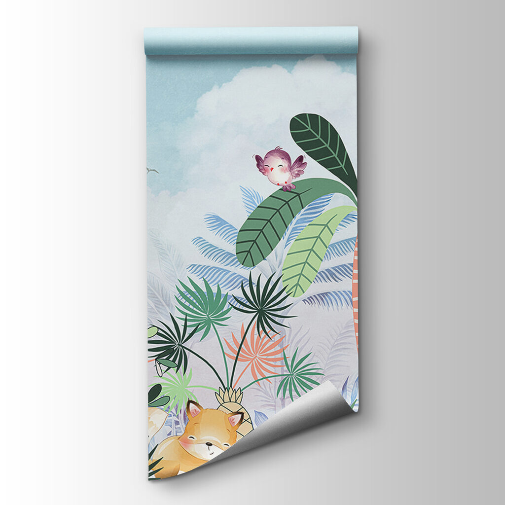 Jungle animals among palms — product view