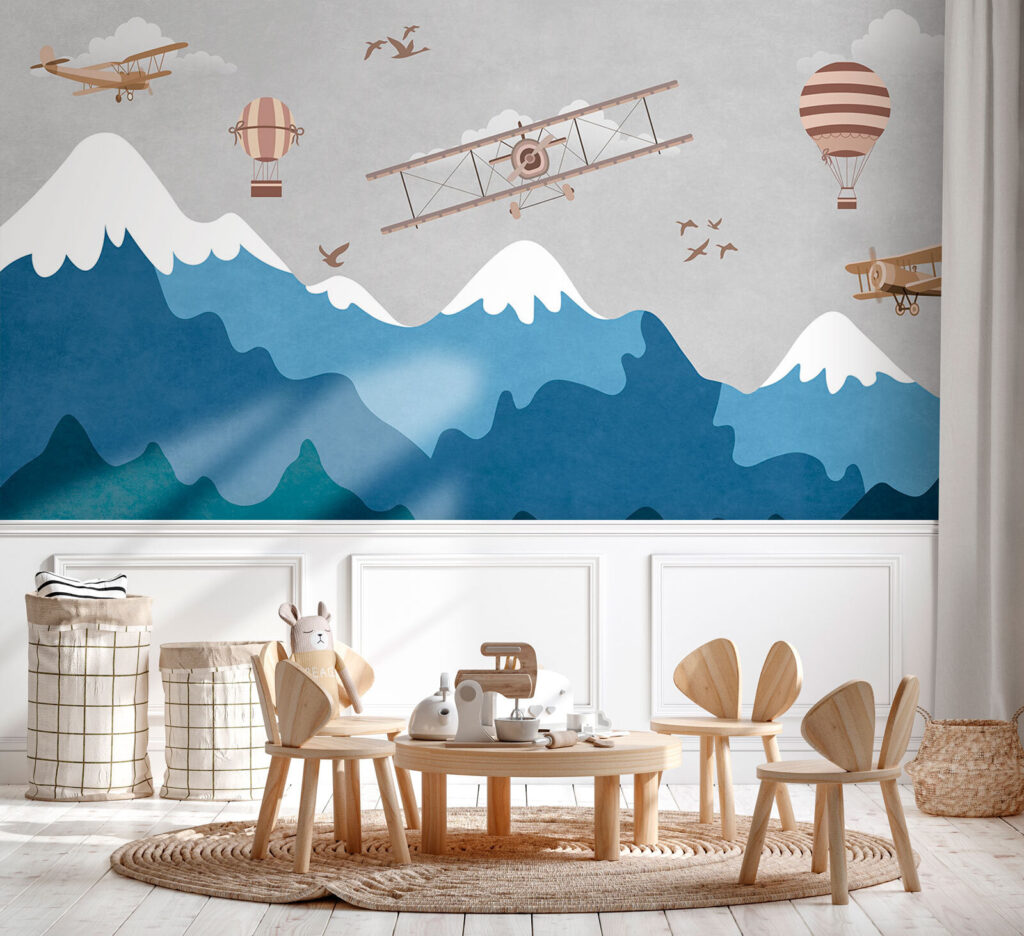 Old planes above mountains — interior 1