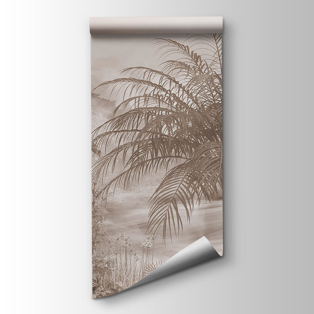 Palms before misty mountains — product view