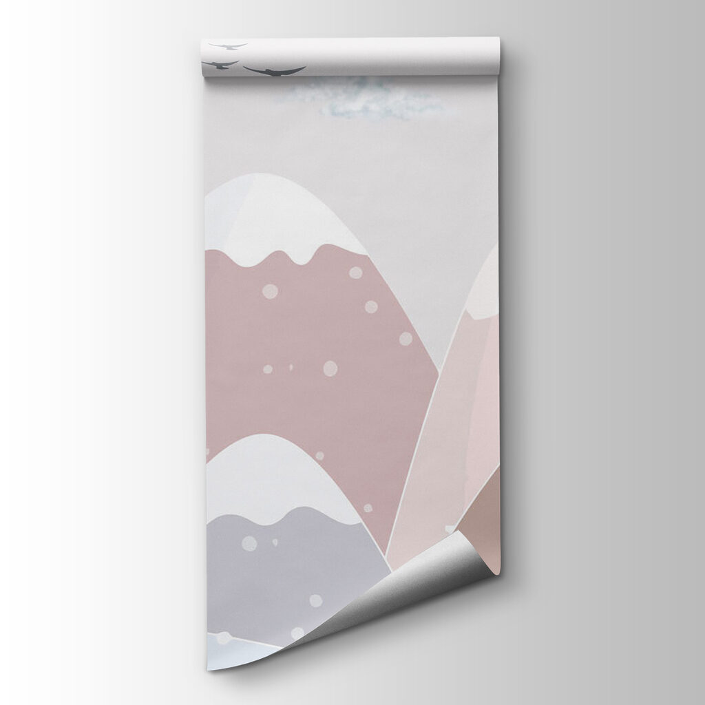Balloons above pink mountains — product view