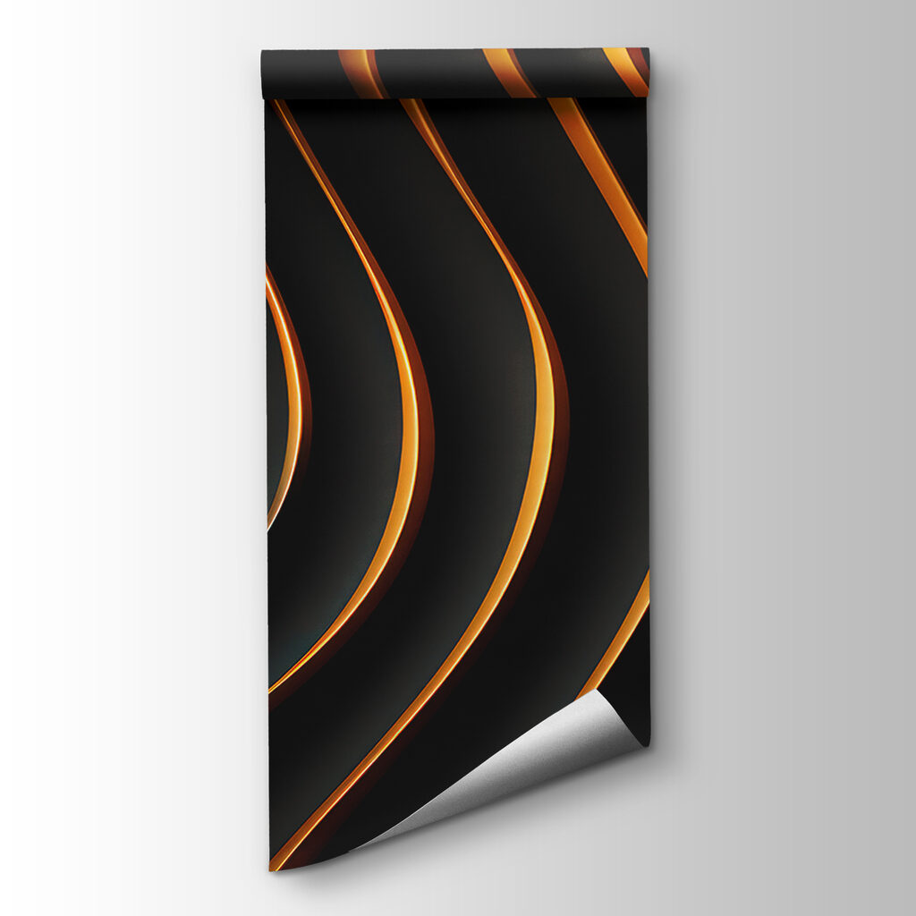Black waves, golden edges — product view