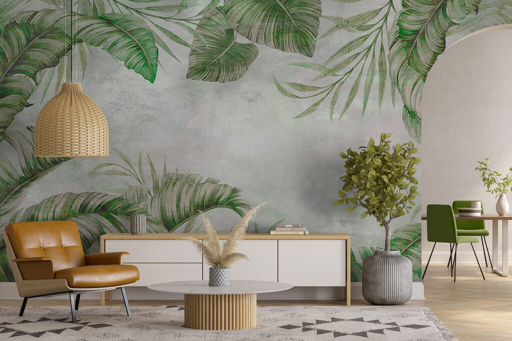 Palm leaves framing white — interior 4
