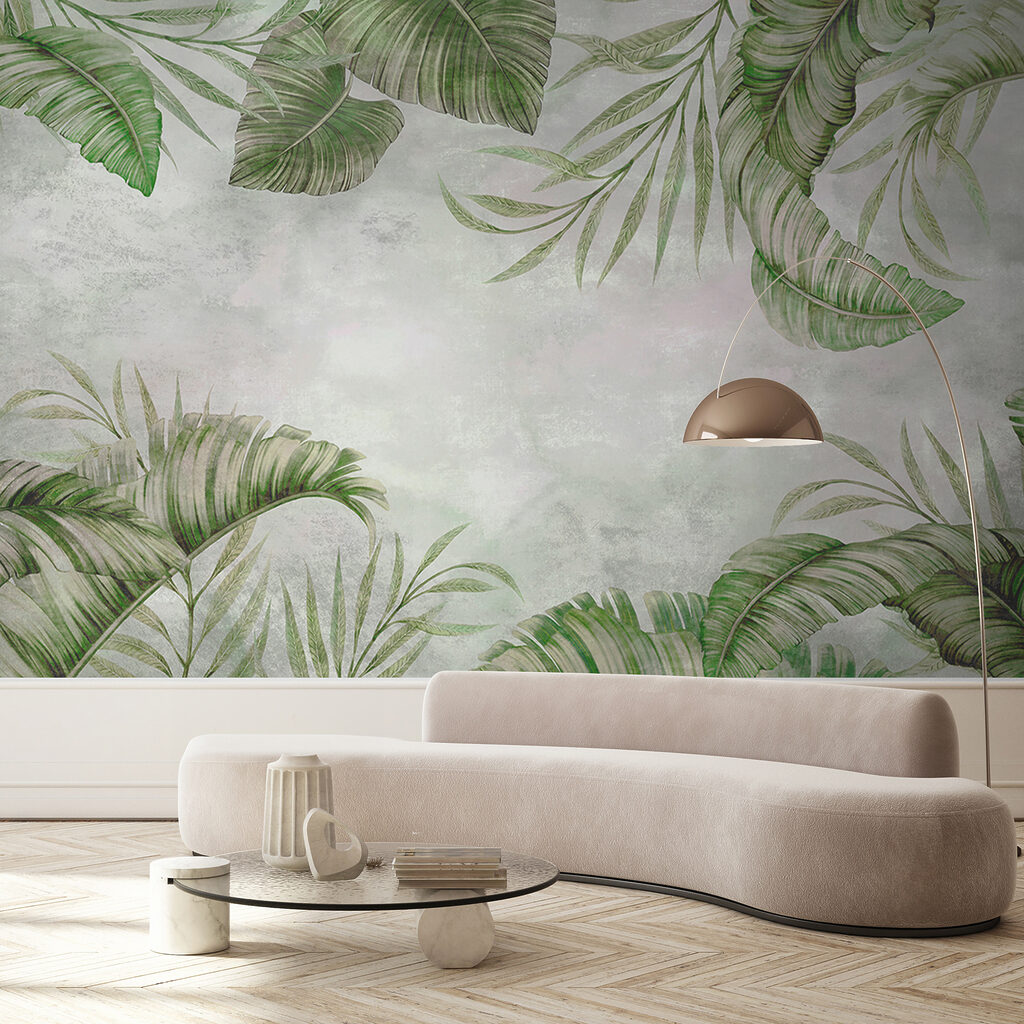 Palm leaves framing white — interior 5