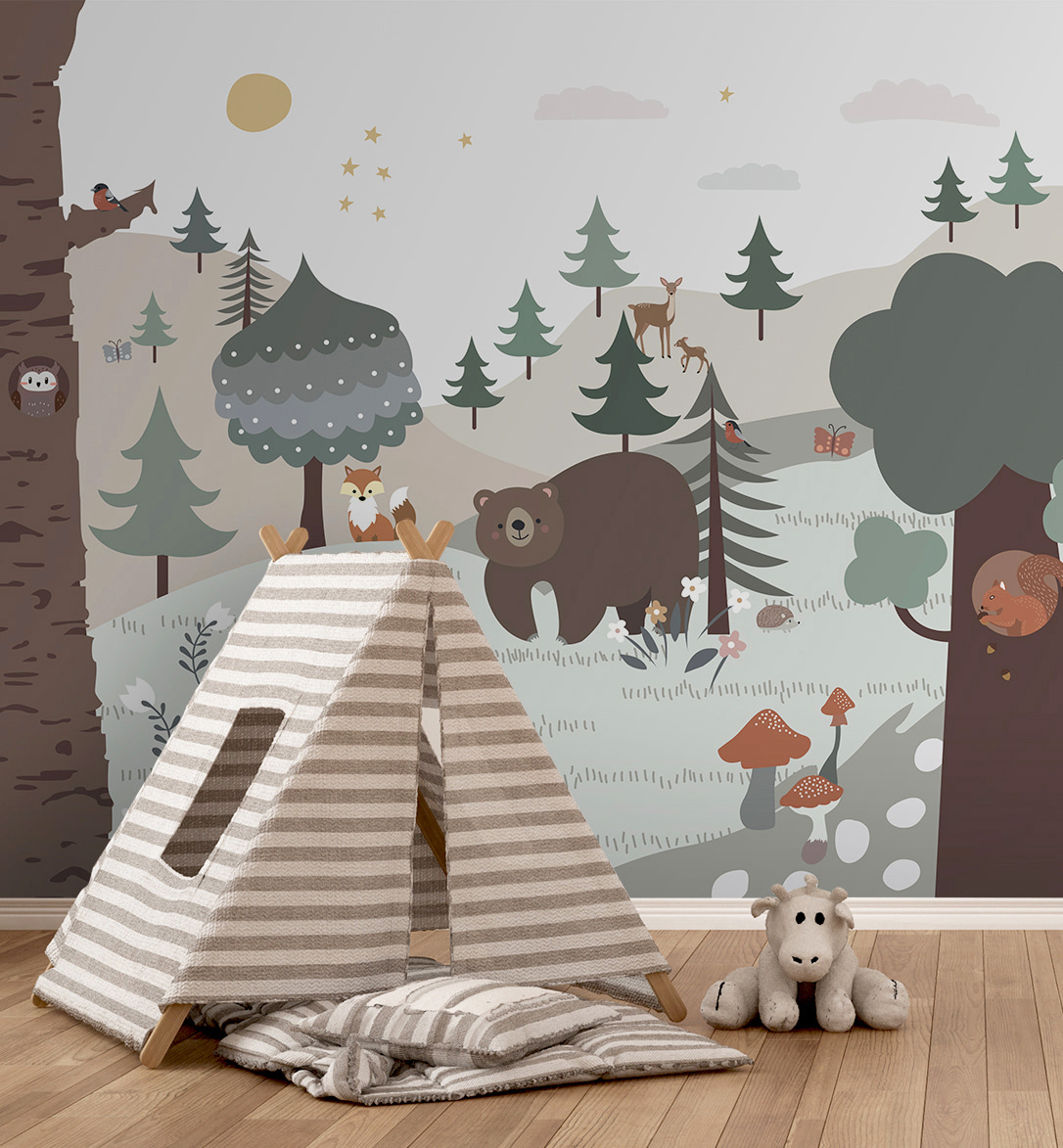 Bear among woodland friends — interior 3