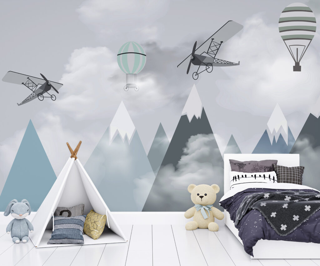 Planes above turquoise peaks — interior 5