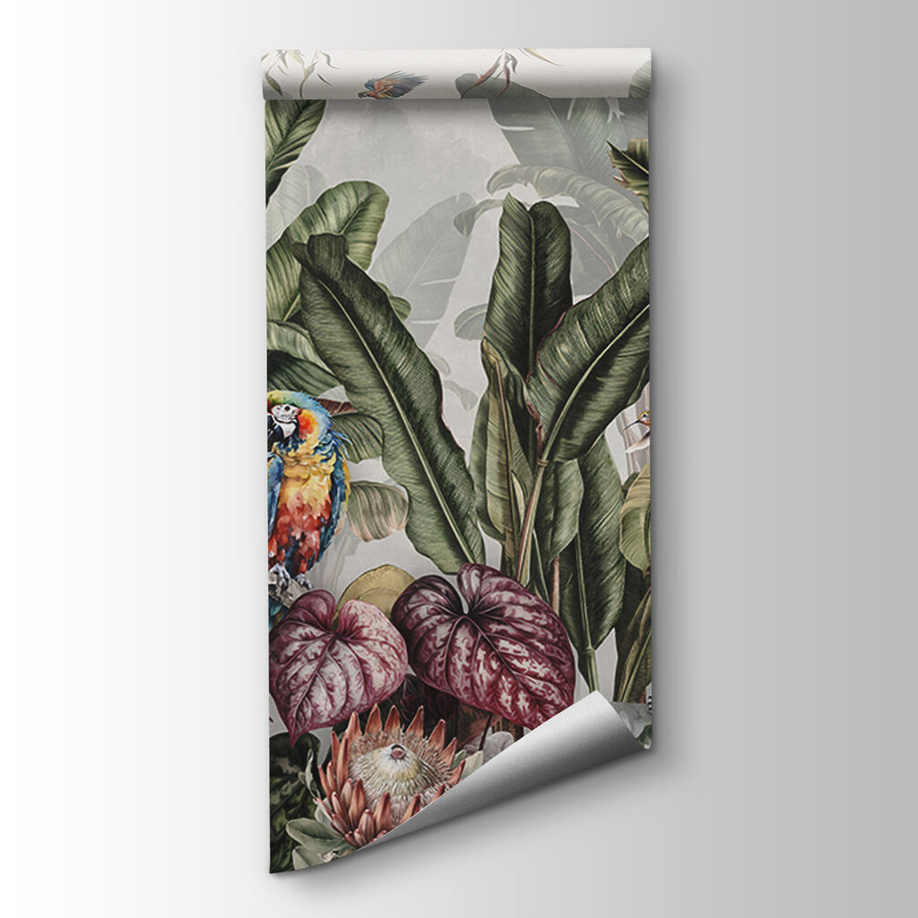 Parrots in jungle garden — product view