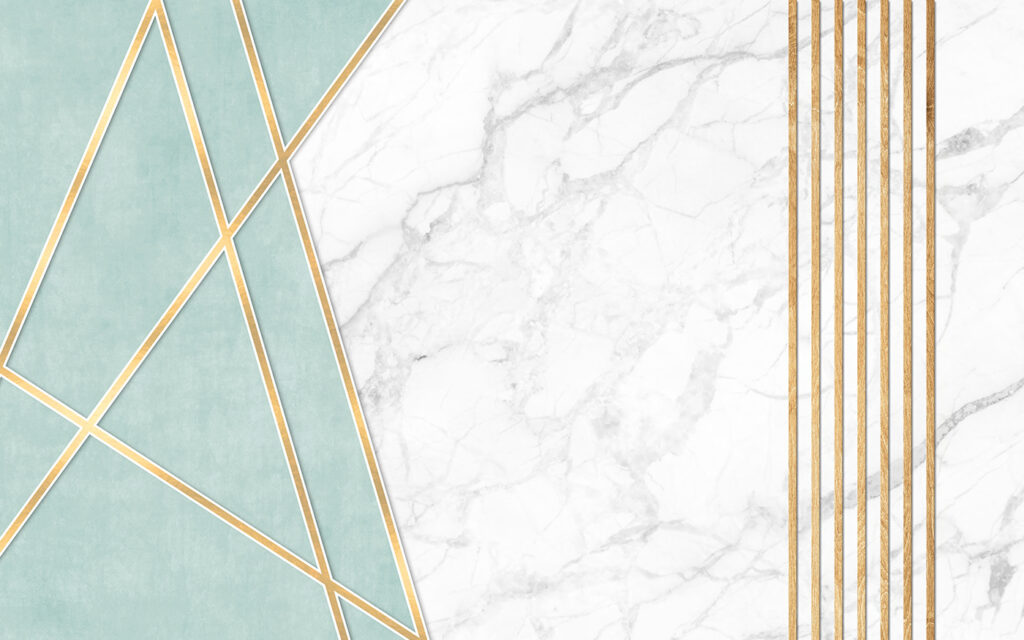 Gold lines on triangles — full design
