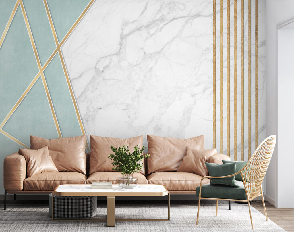 Gold lines on triangles — interior 1