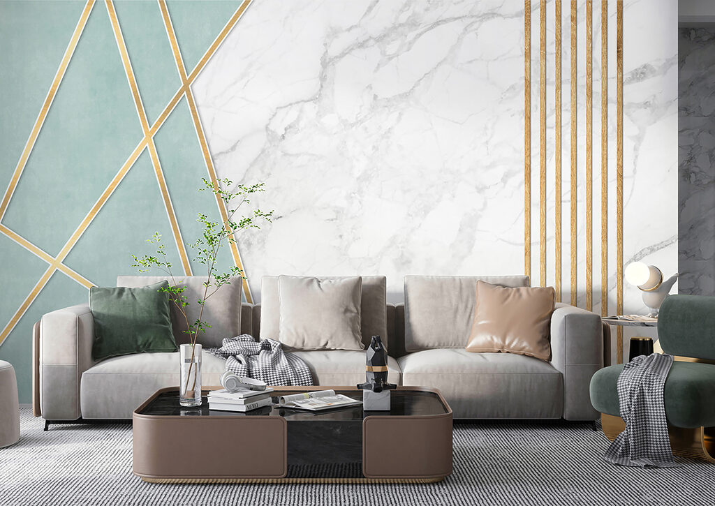 Gold lines on triangles — interior 6