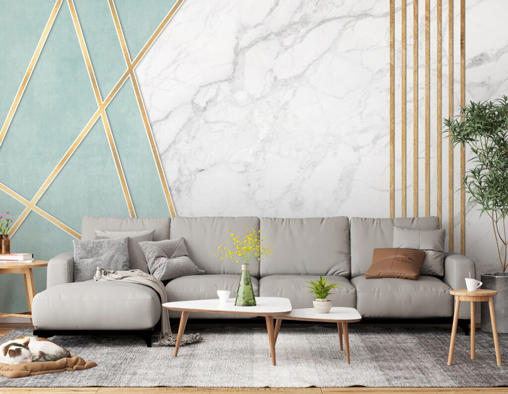Gold lines on triangles — interior 3
