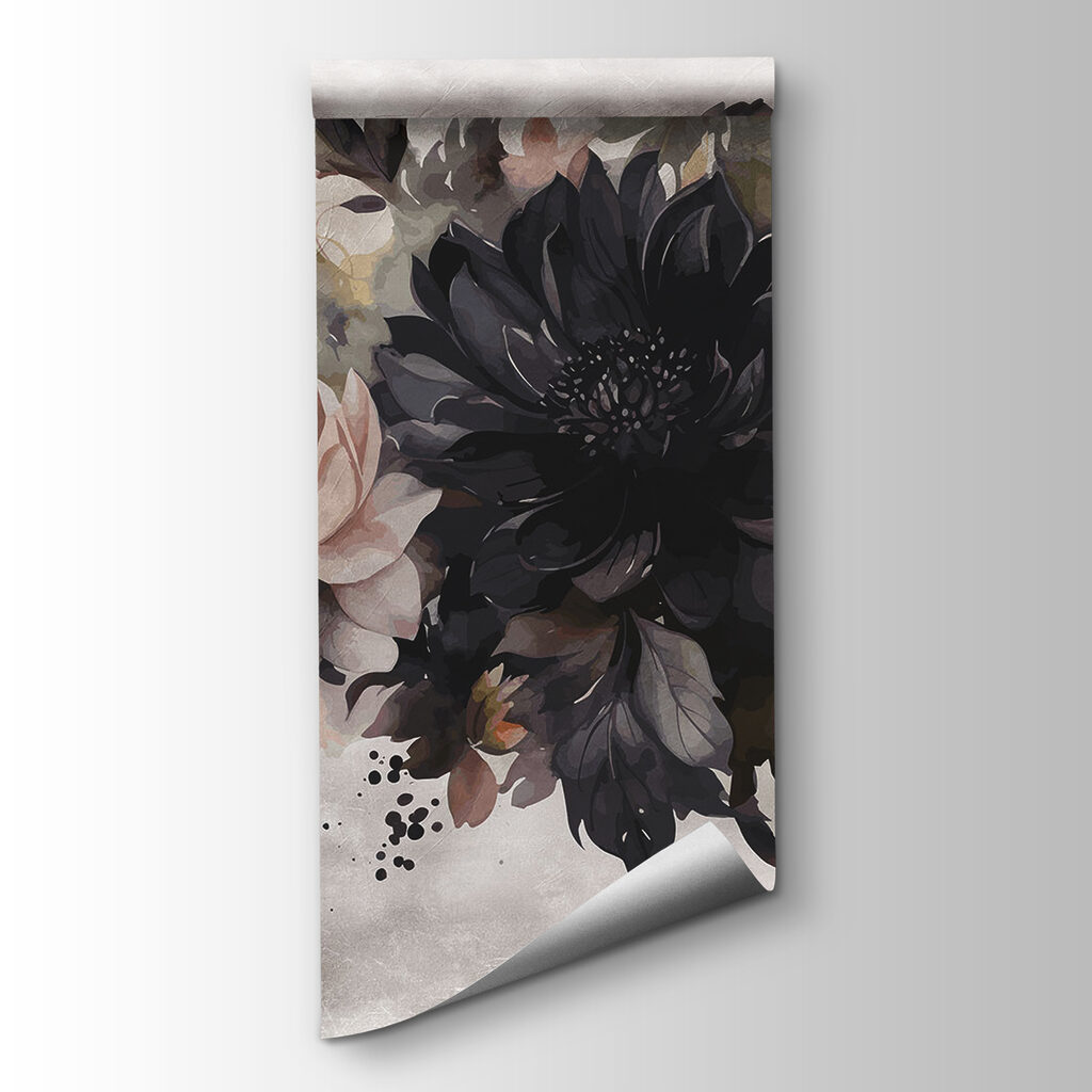 Dark flowers on white — product view