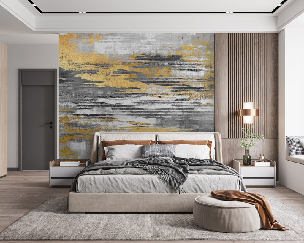 Yellow strokes between greys — interior 5