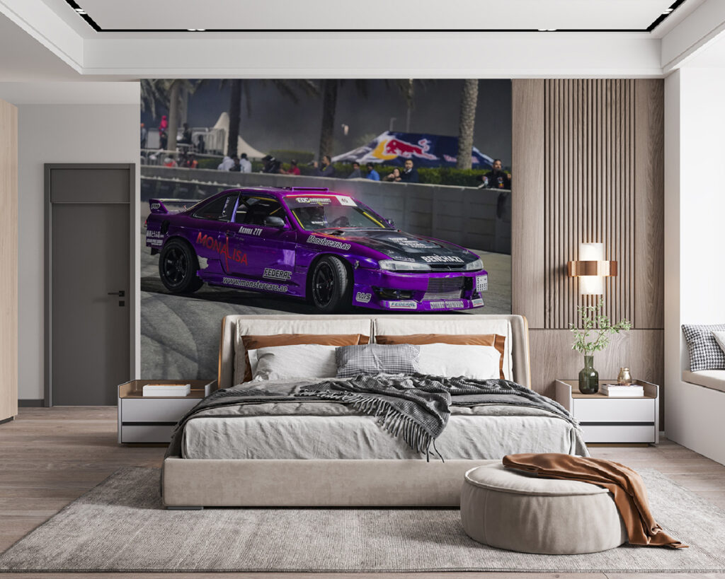 Purple racing car — interior 2
