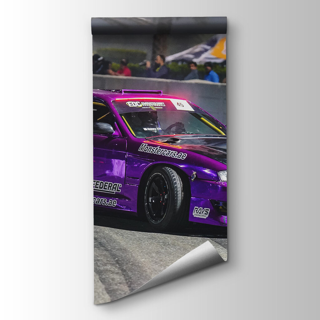 Purple racing car — product view