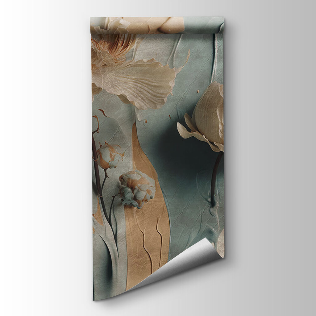 Dripping earth-tone flowers — product view