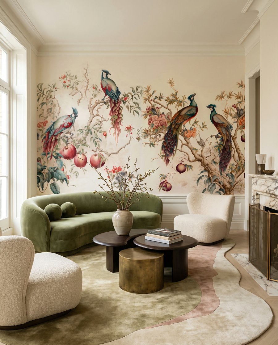 Peacock Orchard in an interior