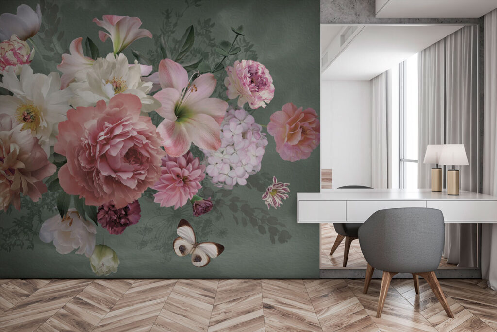 Pink bouquet with butterflies — interior 1