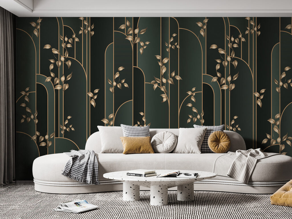 Gold tendrils, dark arches — interior 1