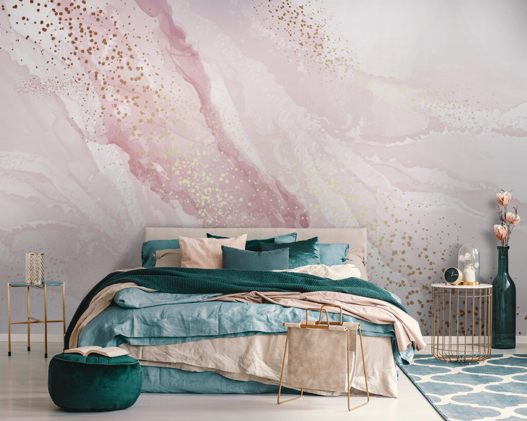 Pink streams, gold specks — interior 2