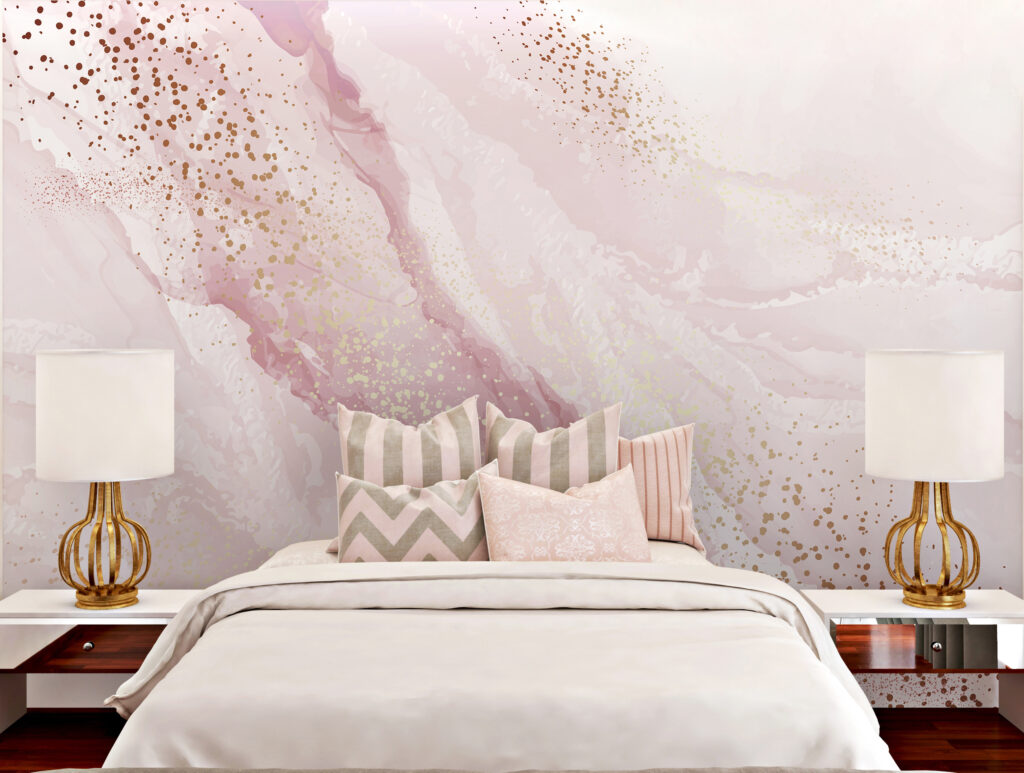 Pink streams, gold specks — interior 1
