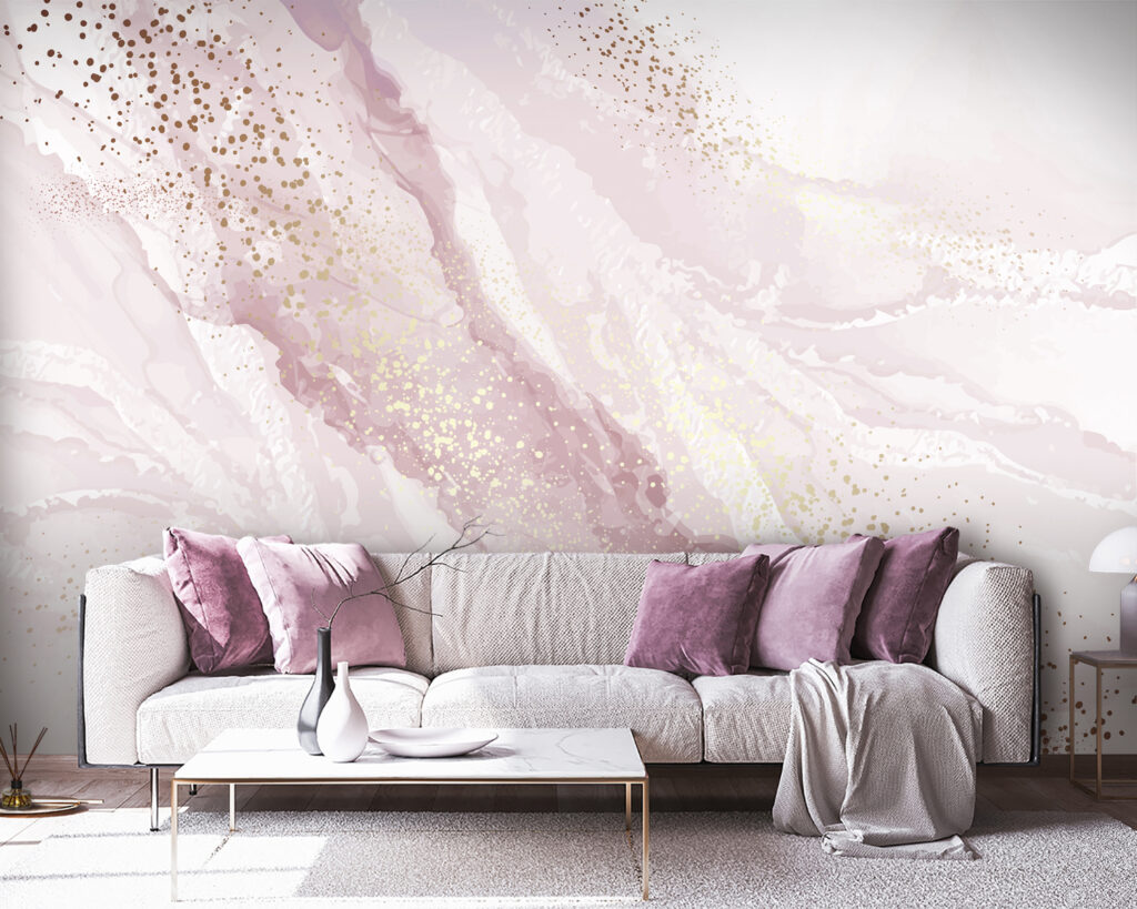 Pink streams, gold specks — interior 5