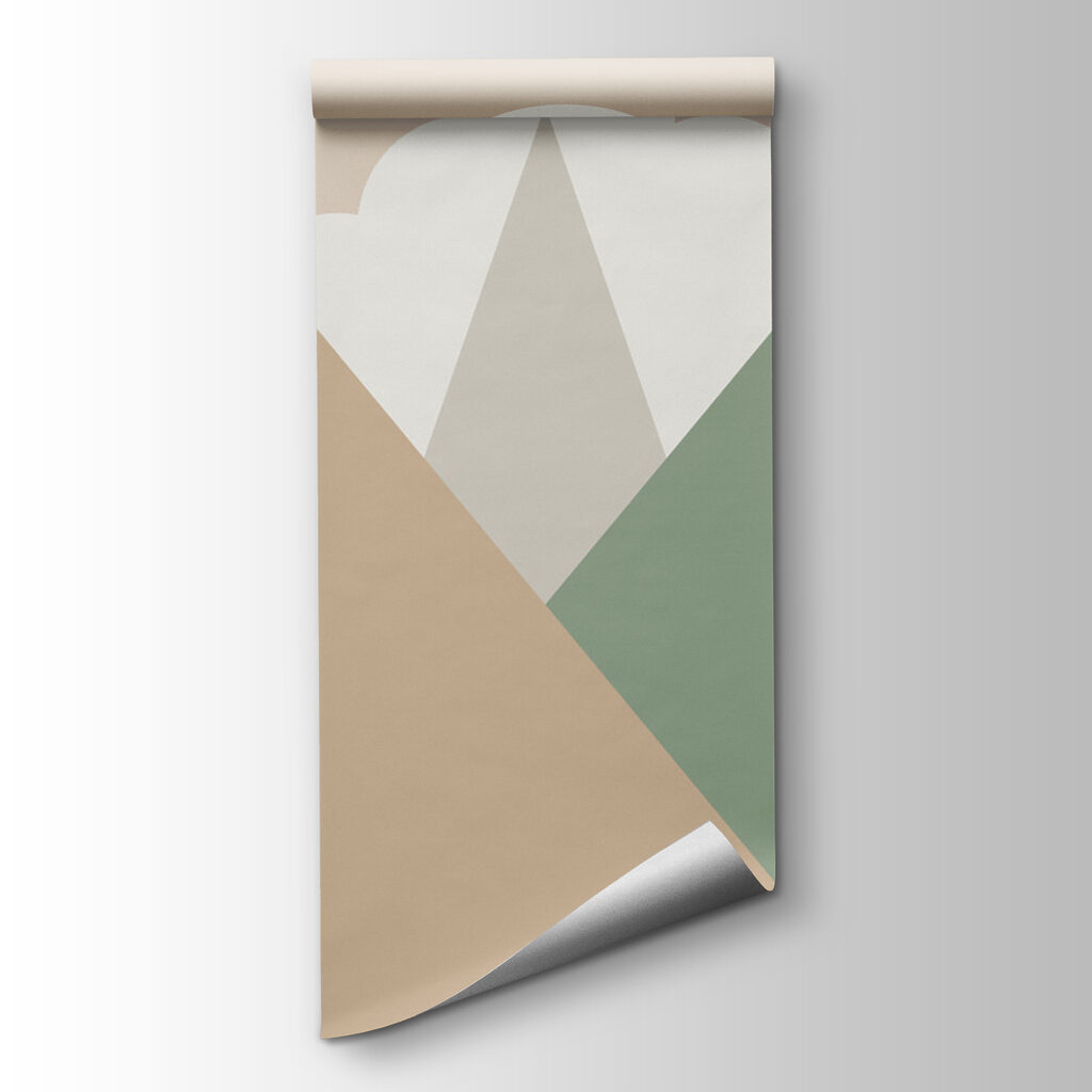 Pastel mountains under clouds — product view